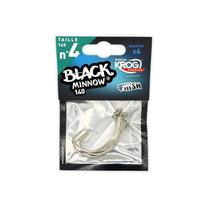 Hameçons Black Minnow N°4