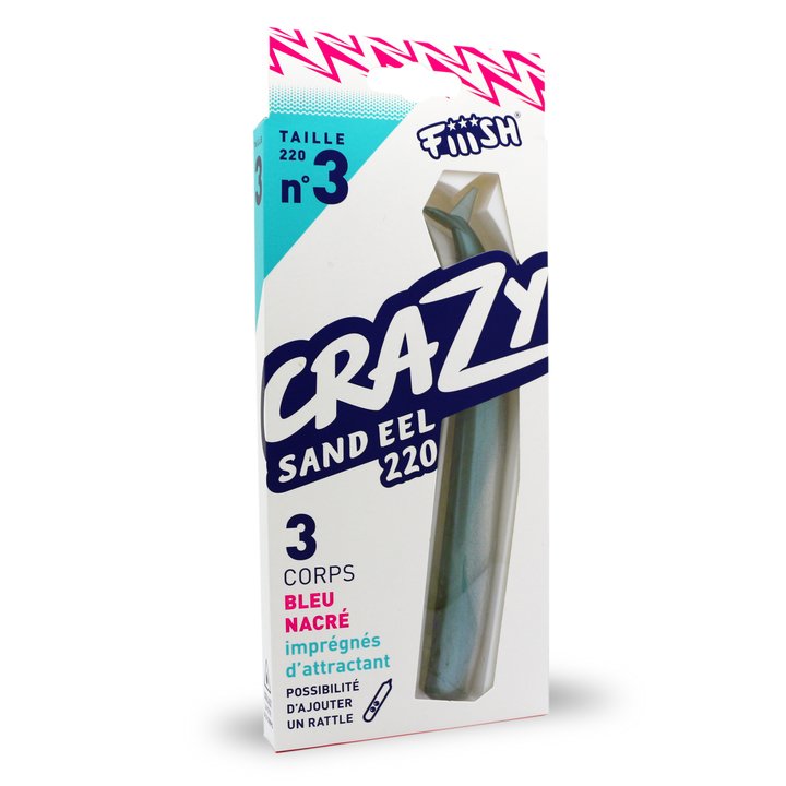 Corps Cazy Sand Eel N°5 220 mm pearl blue