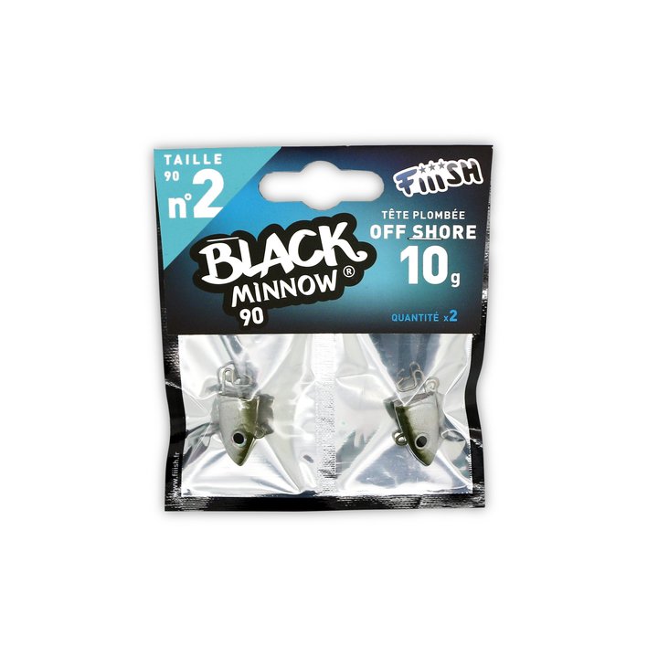 Têtes Plombées Black Minnow Taille N°2 90mm