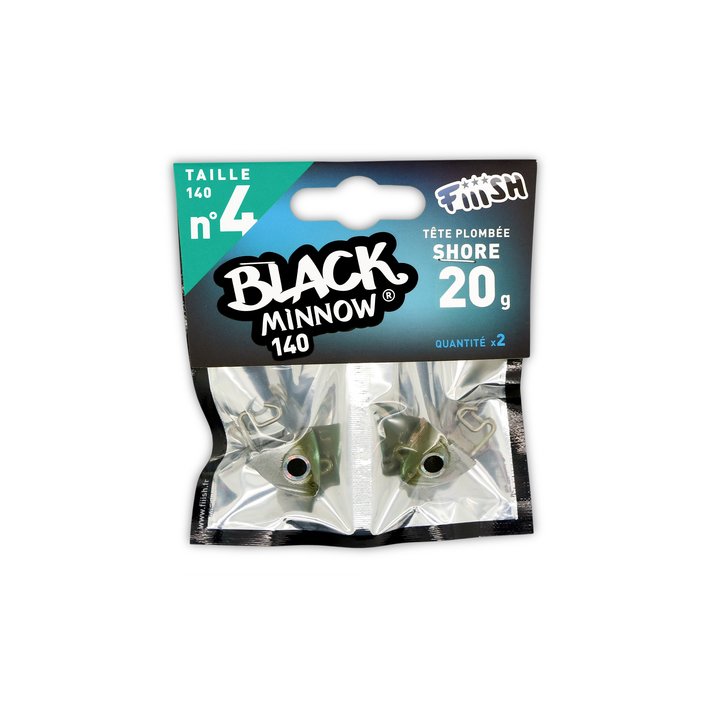Têtes Plombées Black Minnow Taille N°4 140mm