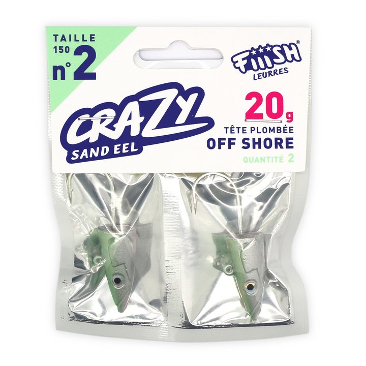 Têtes Plombées Crazy Sand Eel et Paddle Tail  N°3