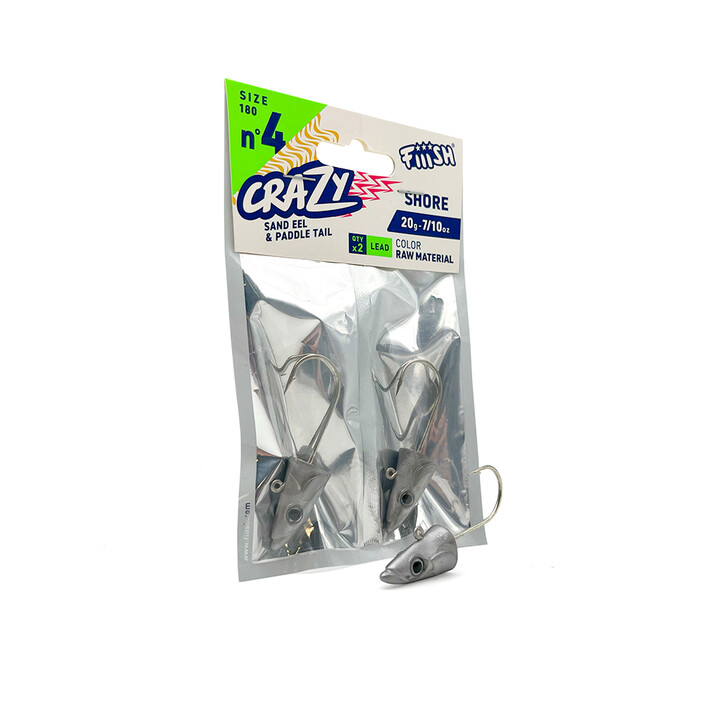 [CSE5020] Têtes Plombées Crazy Sand Eel et Paddle Tail  N°4 (20 g)