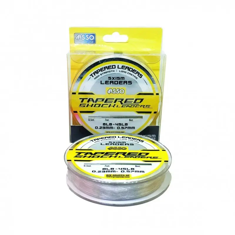 Arraché Conique Asso Nylon Tapered Shock Leader Protector 5x15m – Cristal