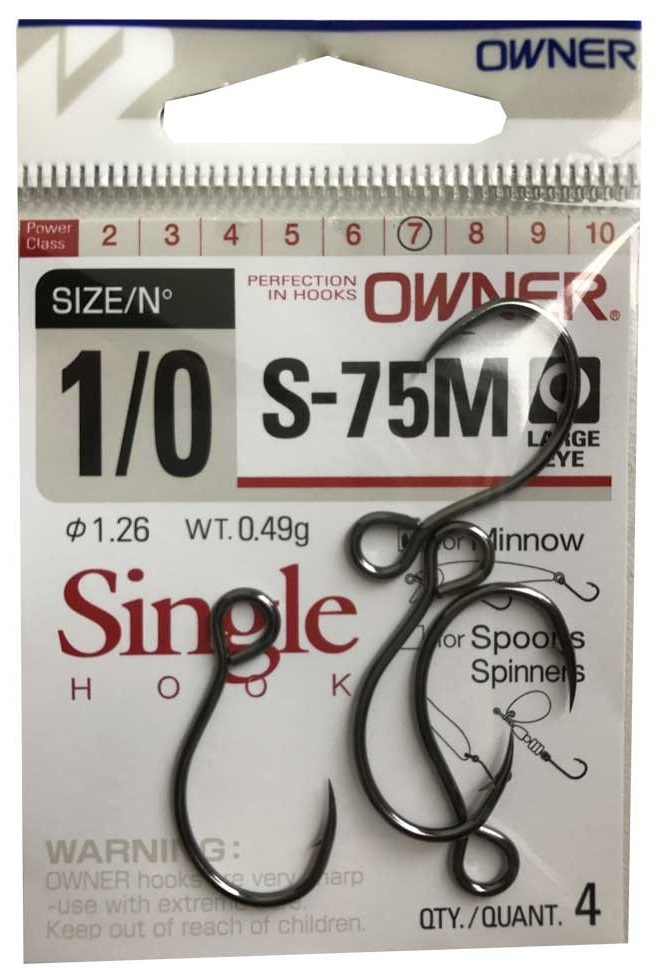 [S-75M-01] Owner S-75 Single Lure Hooks