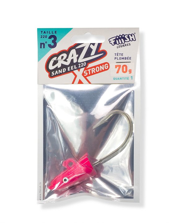 Têtes Plombées Crazy Sand Eel et Paddle Tail  N°5 X-Strong